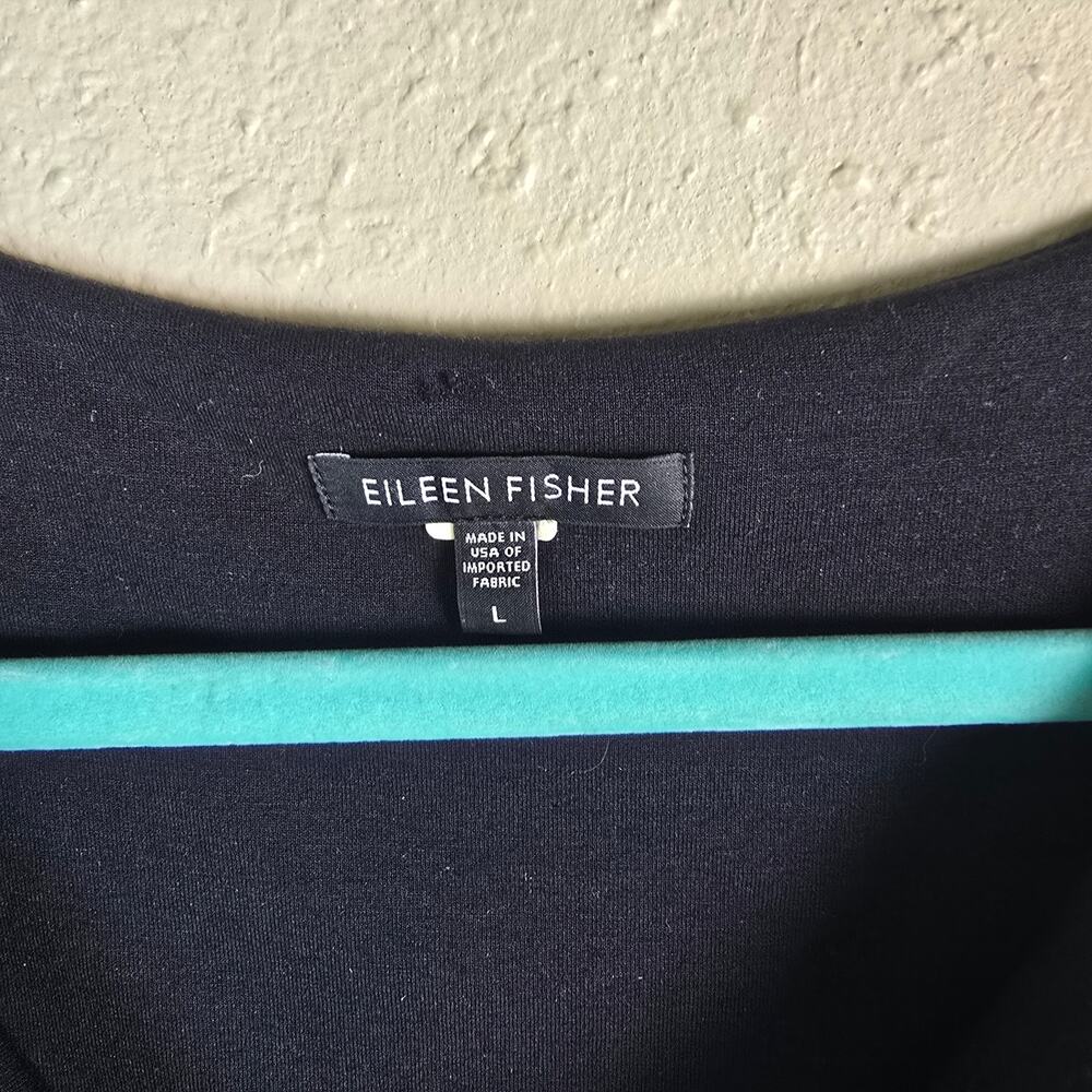 Eileen Fisher Black Sleeveless Midi Dress - Picture 6 of 7